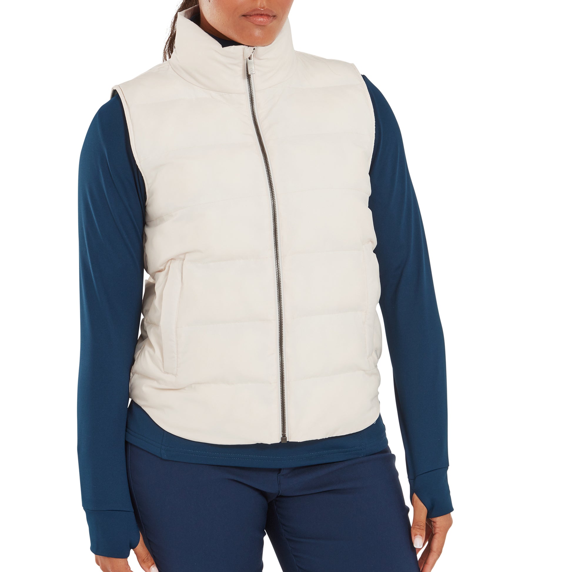 FootJoy Ladies Soft Shell Thermal Insulated Gilet in Off White