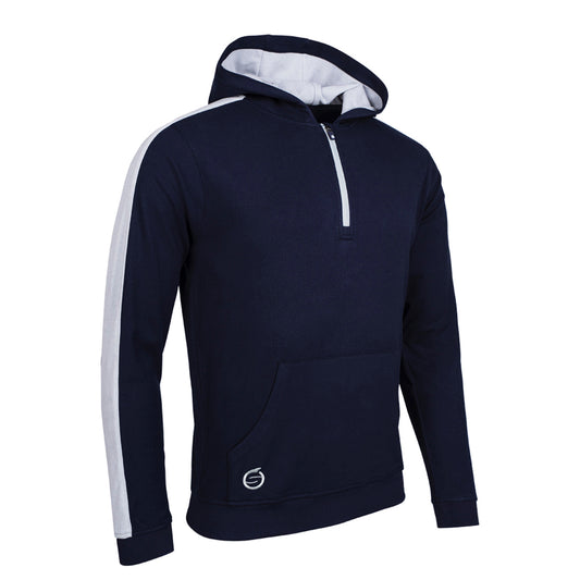 Sunderland Mens Hooded Showerproof Thermal Fleece in Navy