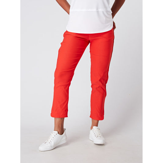 Swing Out Sister Ladies Pull-On 7/8 Trousers in Luscious Red