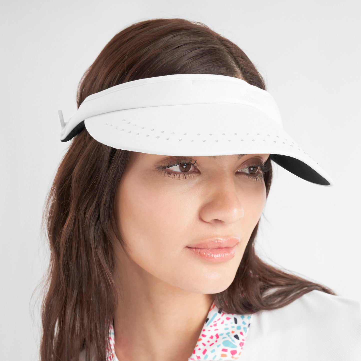 Green Lamb Ladies Diamanté Visor with Adjustable Fit