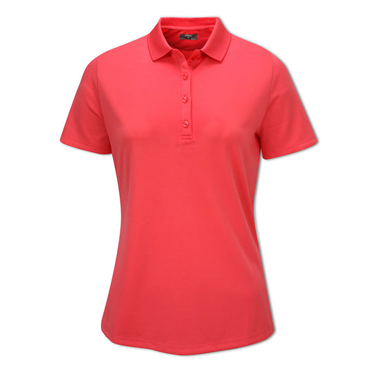 Callaway Ladies Short Sleeve Swing Tech Polo with Opti-Dri in Paradise Pink