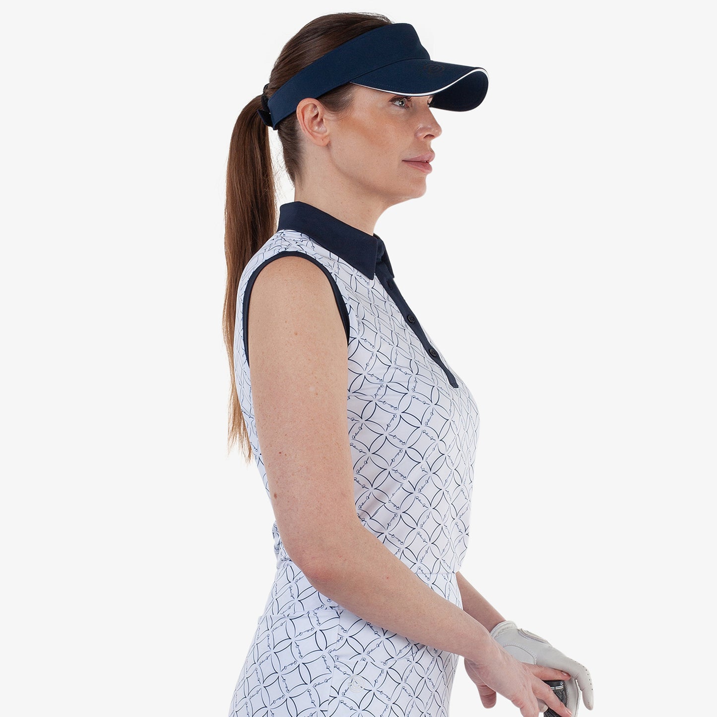 Galvin Green Ladies Printed Sleeveless Polo for Beautifully Detailed, Breathable Performance