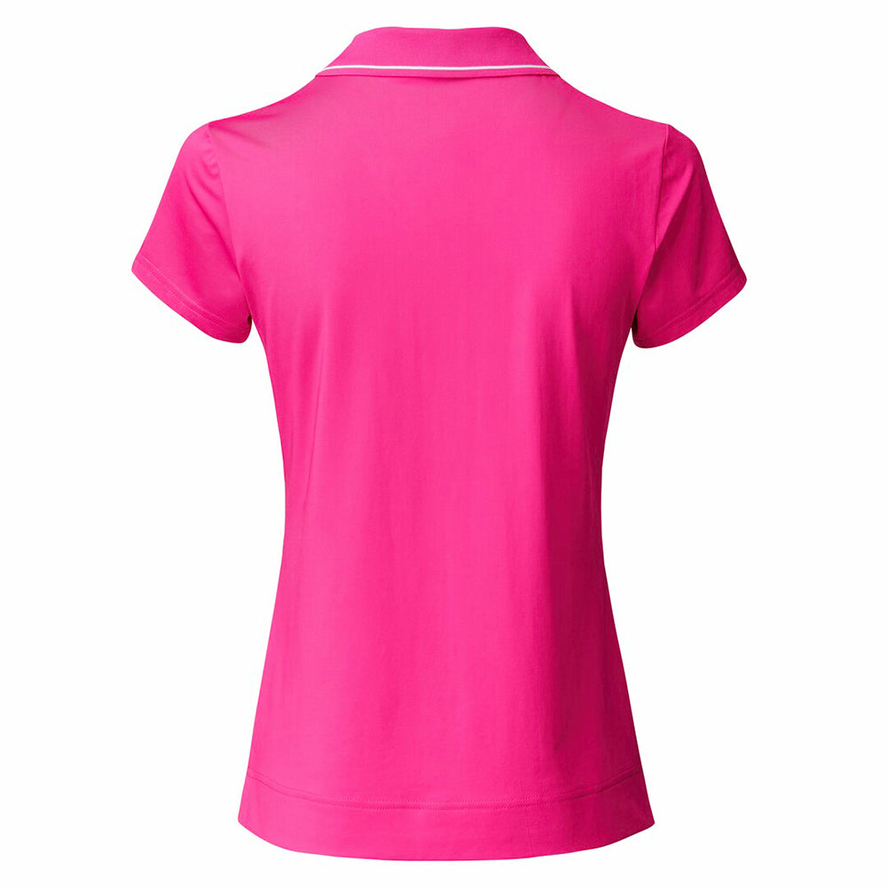 Daily Sports Ladies Relaxed Fit Cap Sleeve Polo in Dahlia - Last One Medium Only Left