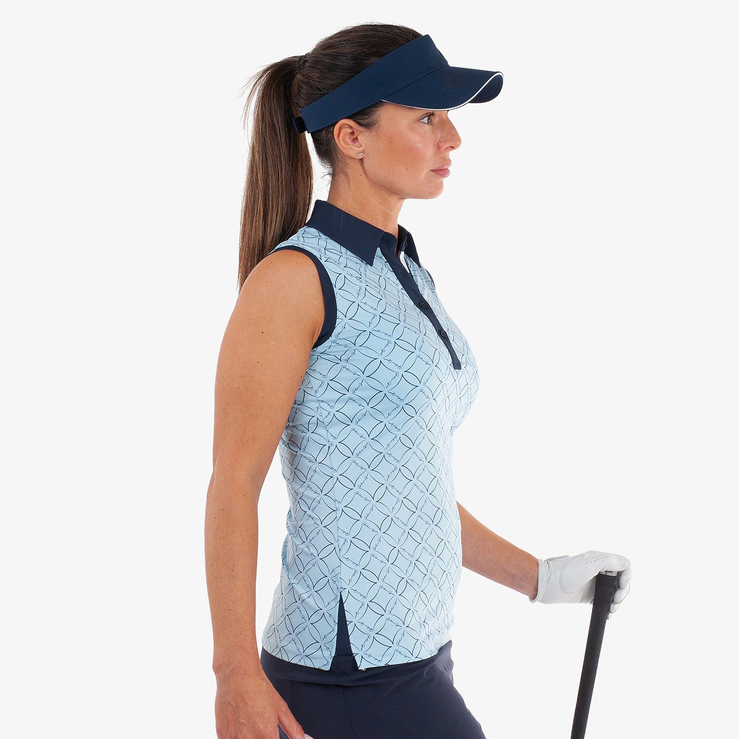Galvin Green Ladies Printed Sleeveless Polo for Beautifully Detailed, Breathable Performance