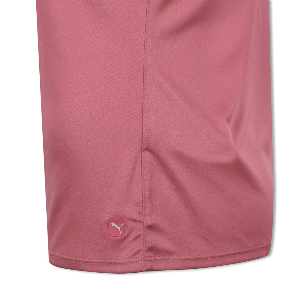 Puma Ladies Short Sleeve Polo with DryCell in Rose Wine