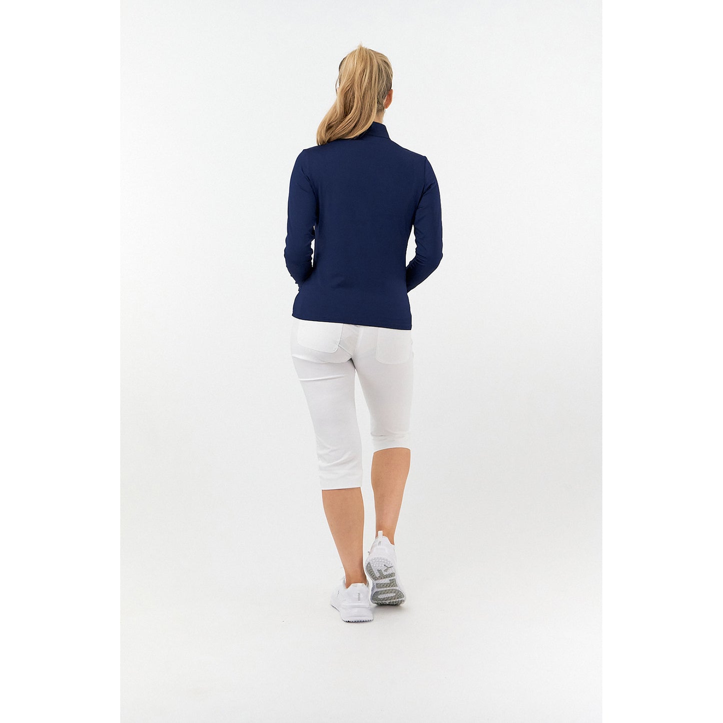 Pure Ladies Lightweight Mid-Layer Top in Navy