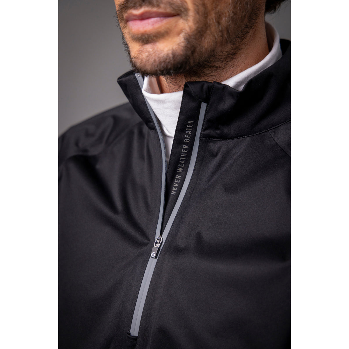 Sunderland Mens Lightweight Waterproof Half Sleeve Windshirt with Lifetime Guarantee in Black