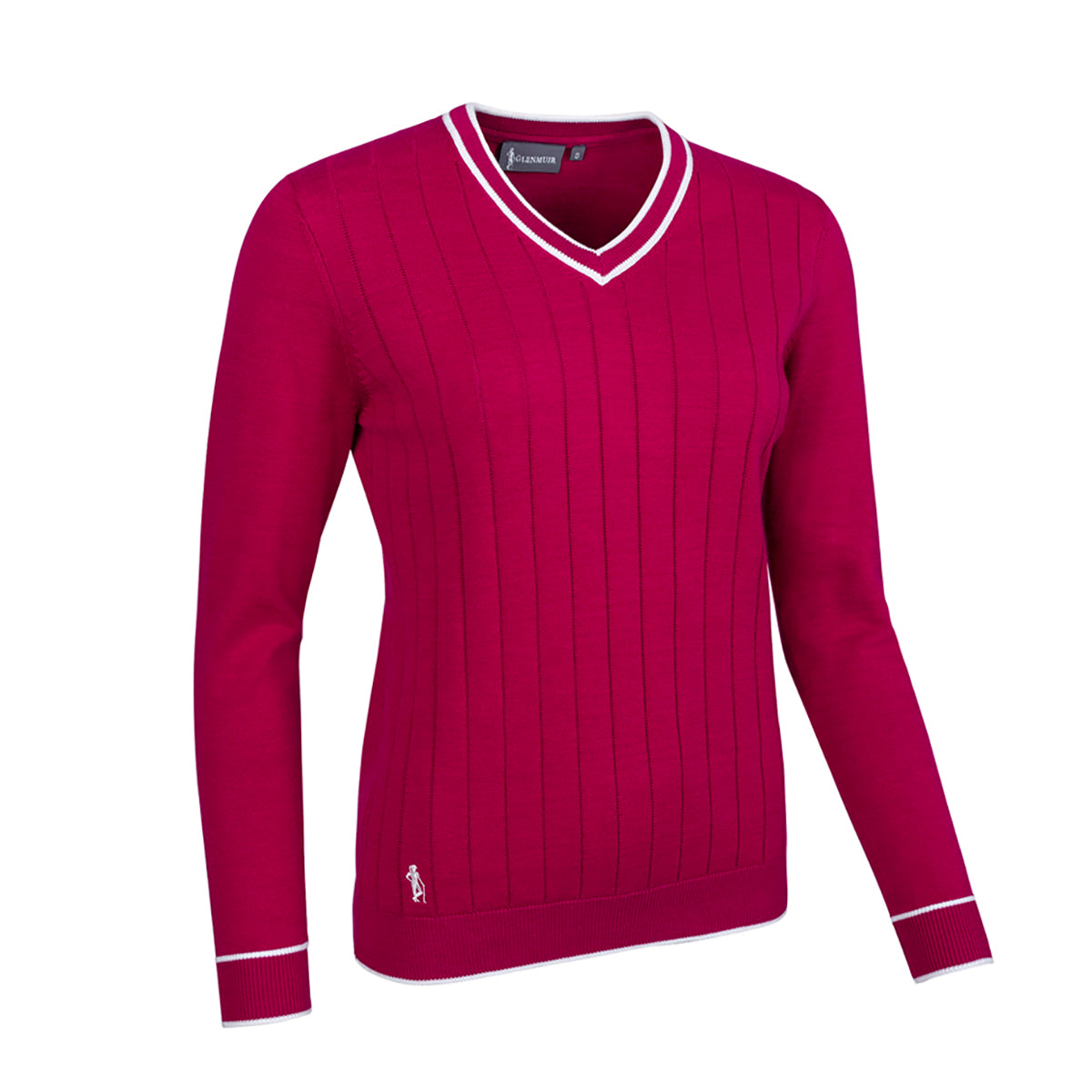 Glenmuir Ladies Refined Vertical Ribbed Knit Sweater