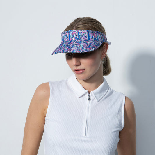Daily Sports Ladies Visor with Adjustable Fit in a Pailsey Pattern