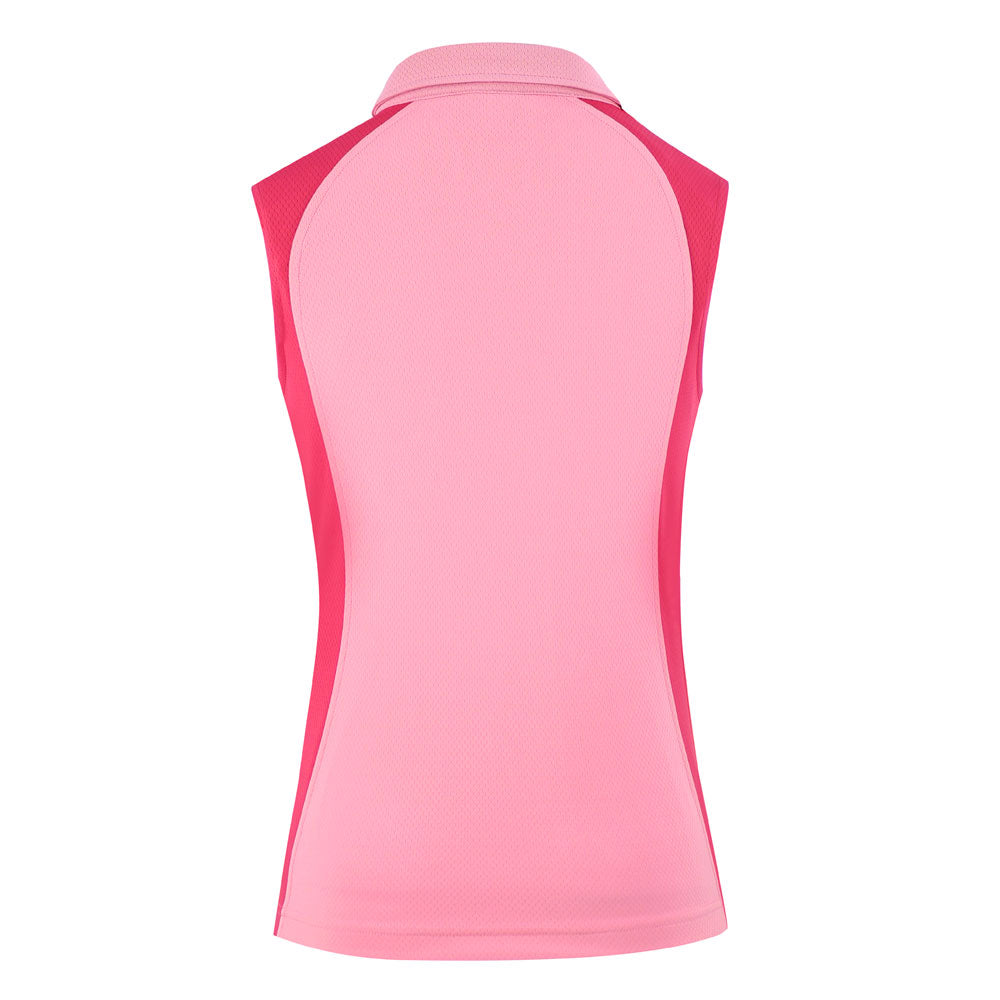 Daily Sports Ladies Sleeveless Polo in Lipstick & Fruit Punch - XL Only Left