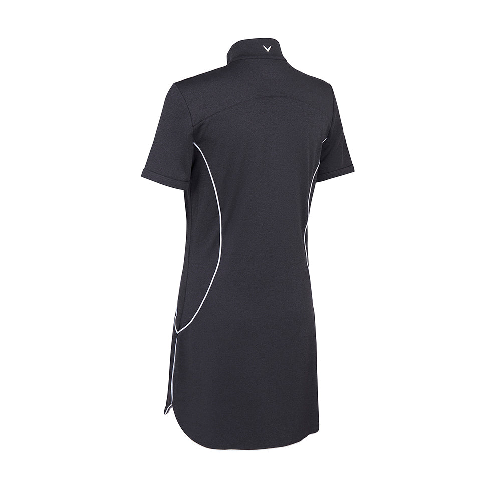 Callaway Ladies Short Sleeve TrueSculpt Golf Dress in Ebony Heather