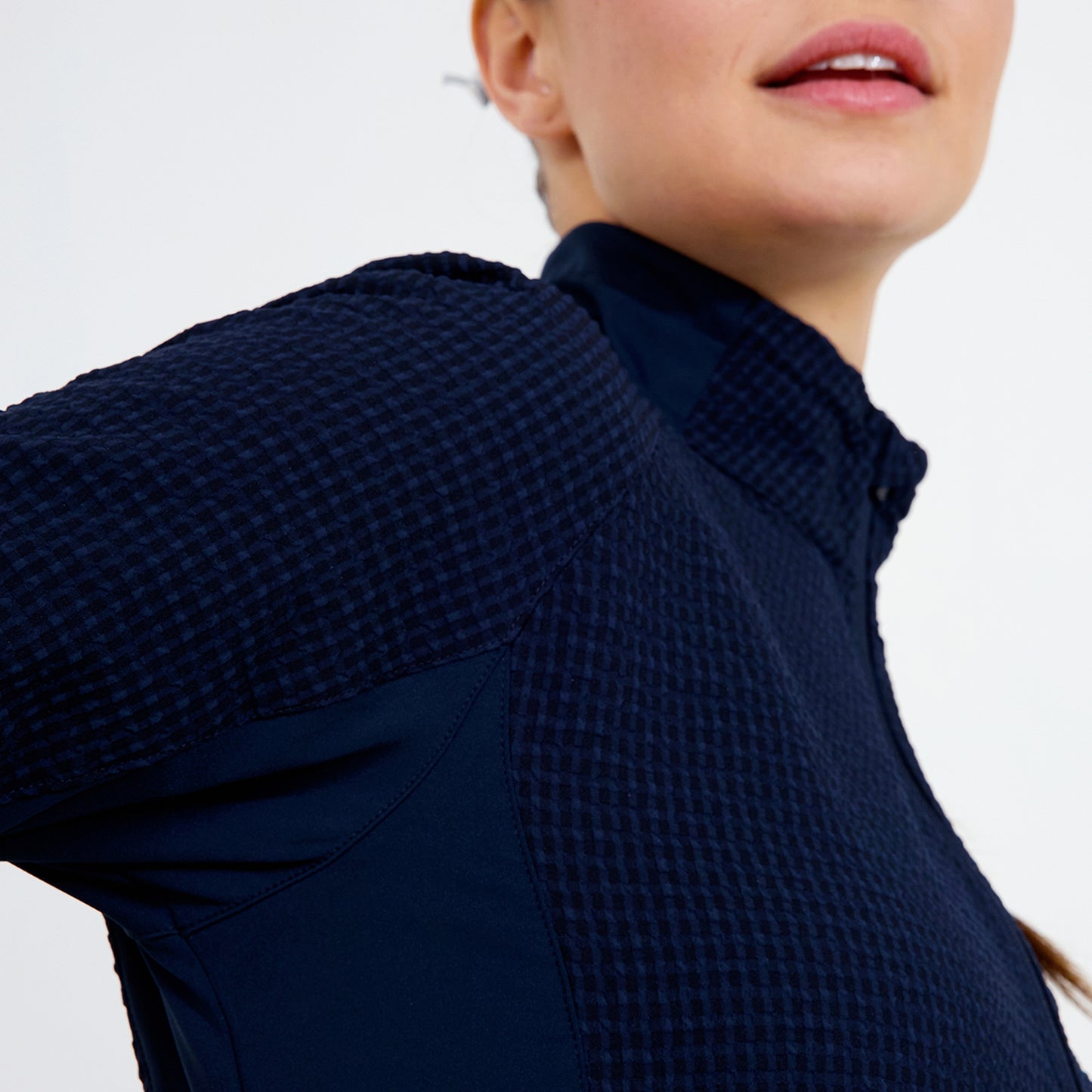 Abacus Ladies Hybrid Jacket in Navy - Lightweight, Breathable, Windproof, Water Repellent