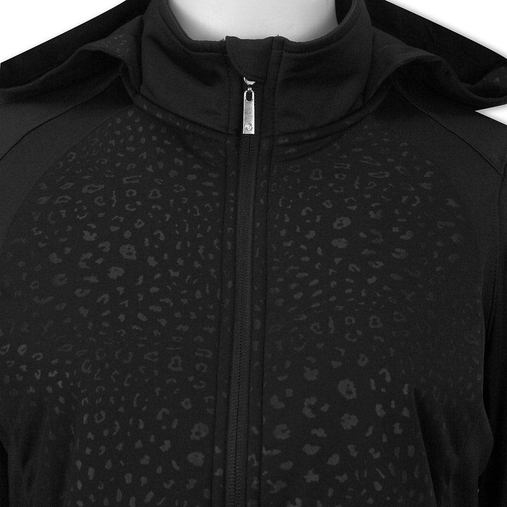 Glenmuir Ladies Black Hooded Hybrid Jacket - Feminine Style & Performance for Every Round