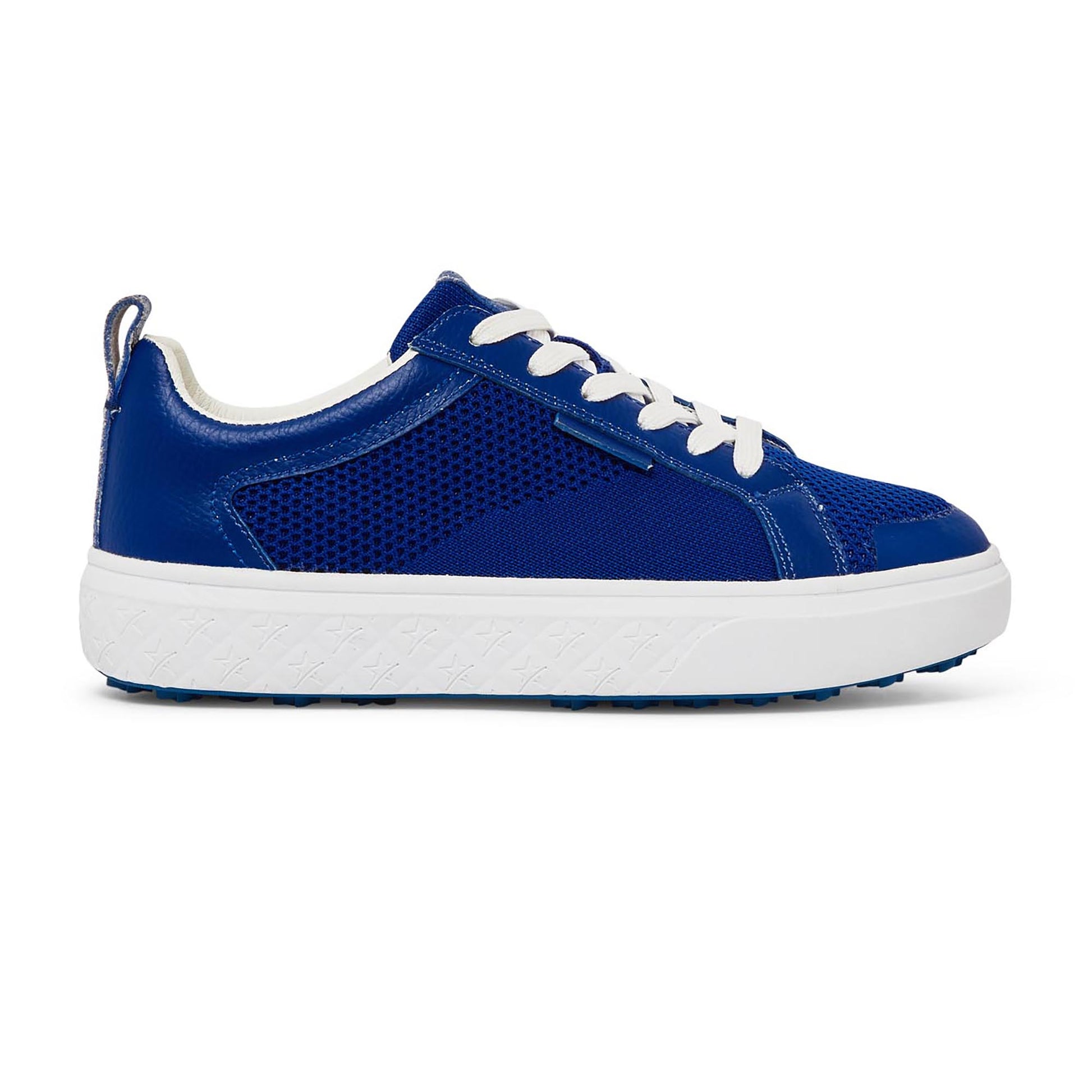 Swing Out Sister Ladies Mesh & Faux Leather Golf Shoes in Standout Blue