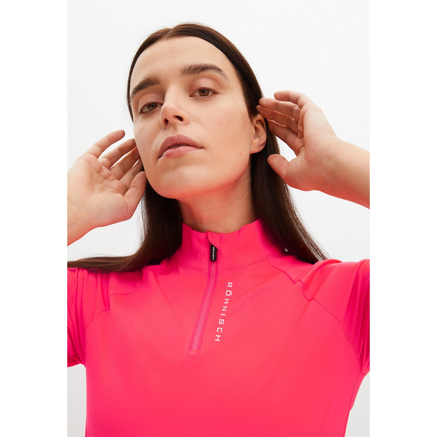 Rohnisch Ladies Sun Protection Short Sleeve Top in Neon Pink - Last On –  GolfGarb