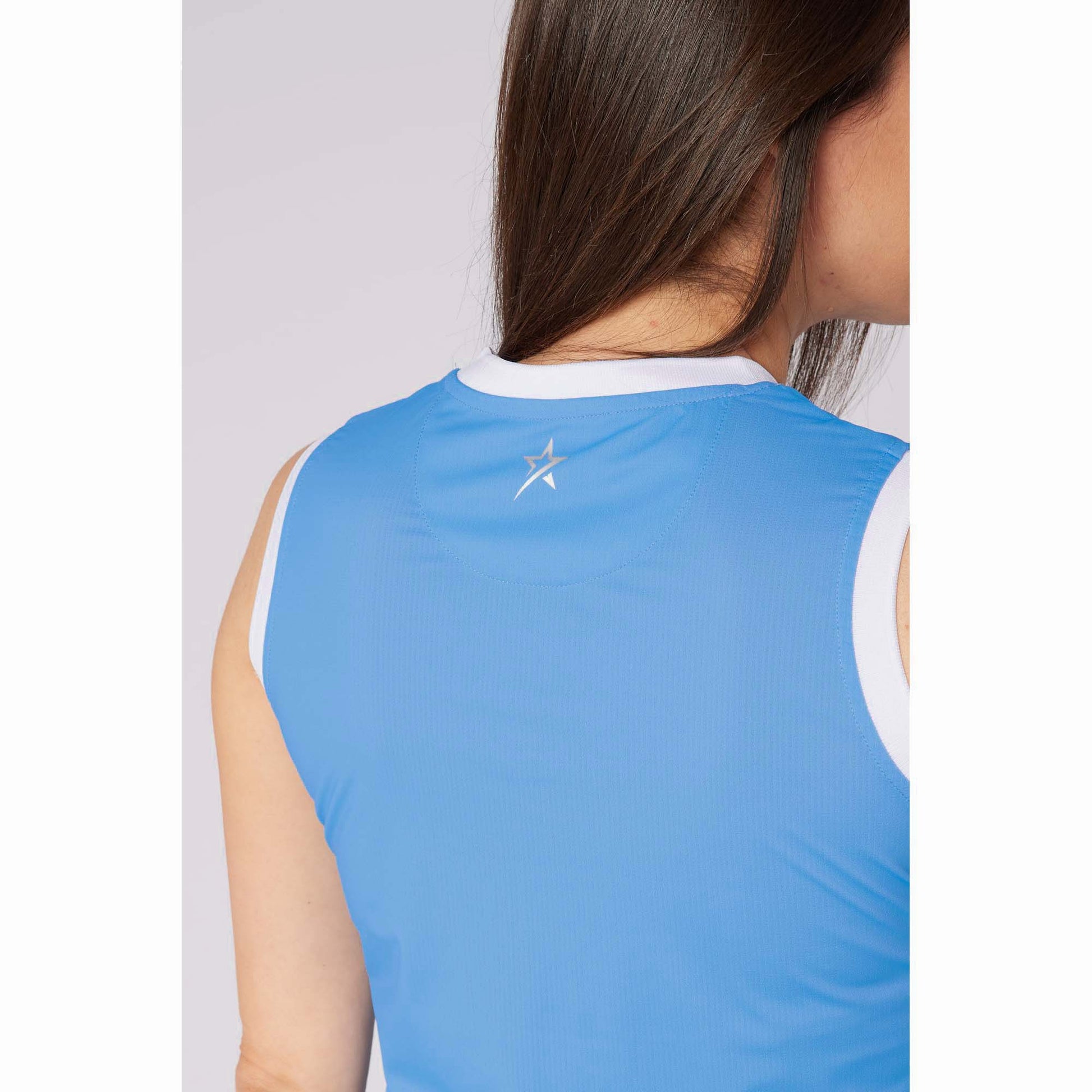 Swing Out Sister Ladies Sleeveless Polo with Neat Contrast Trim for a Polished Look
