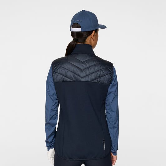 J.Lindeberg Ladies Primaloft Hybrid Gilet in Navy