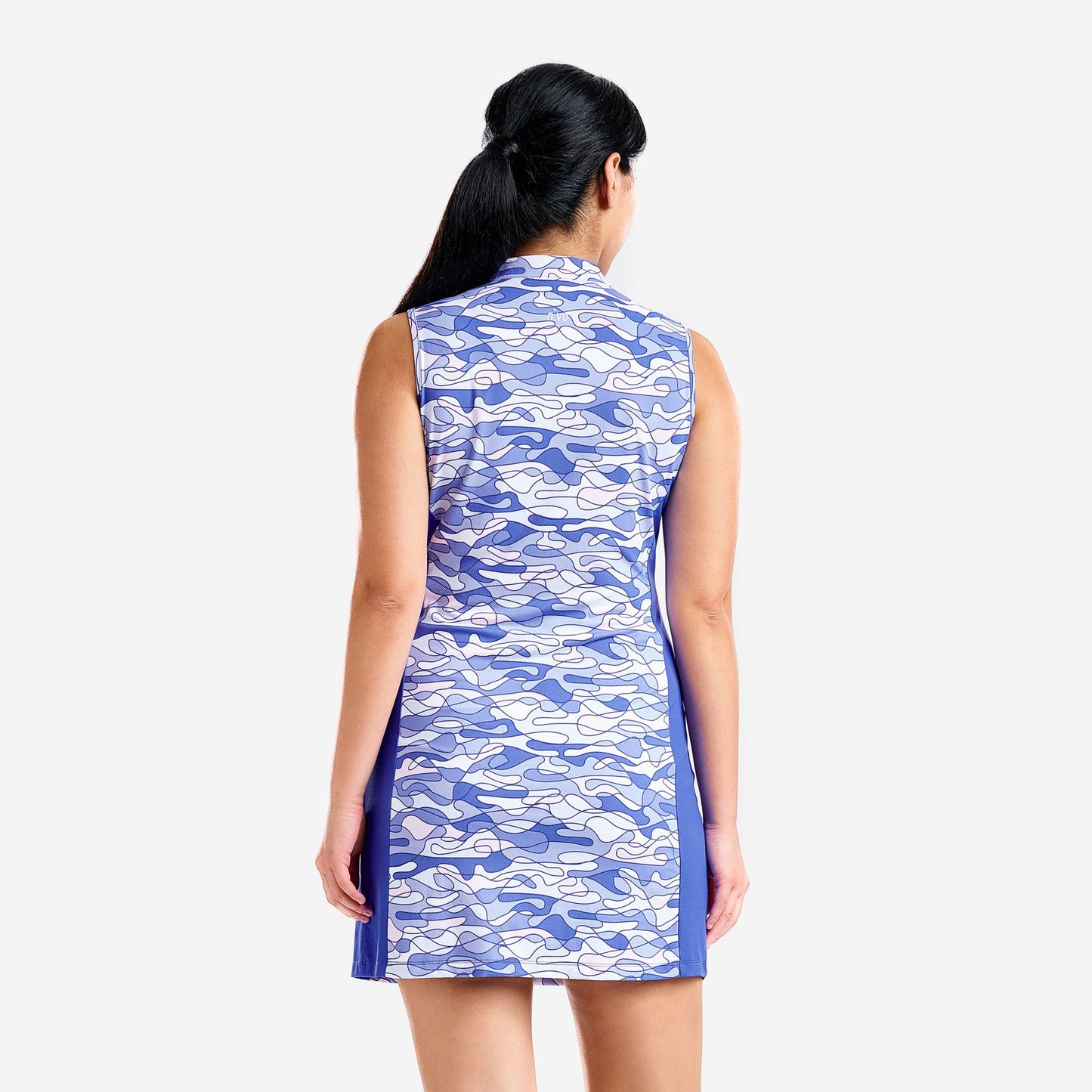 Nivo Ladies Sleeveless Liv-Cool Golf Dress in Abstract Water Print