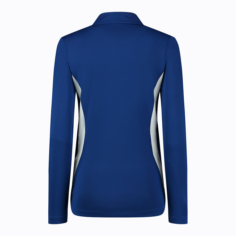 Daily Sports Ladies Mid-Layer Zip Neck Top in Spectrum Blue