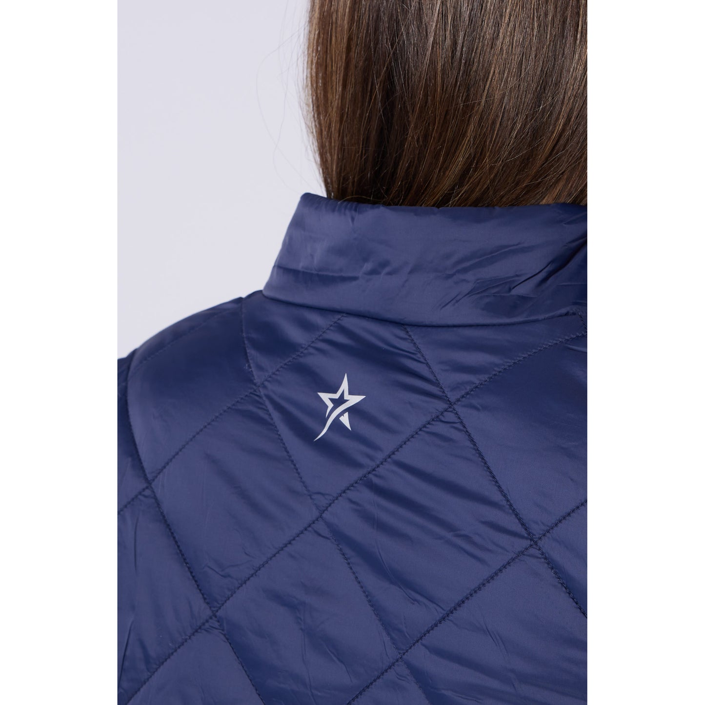 Swing Out Sister Ladies Quilted Hybrid Jacket with Lightweight Insulation in Navy