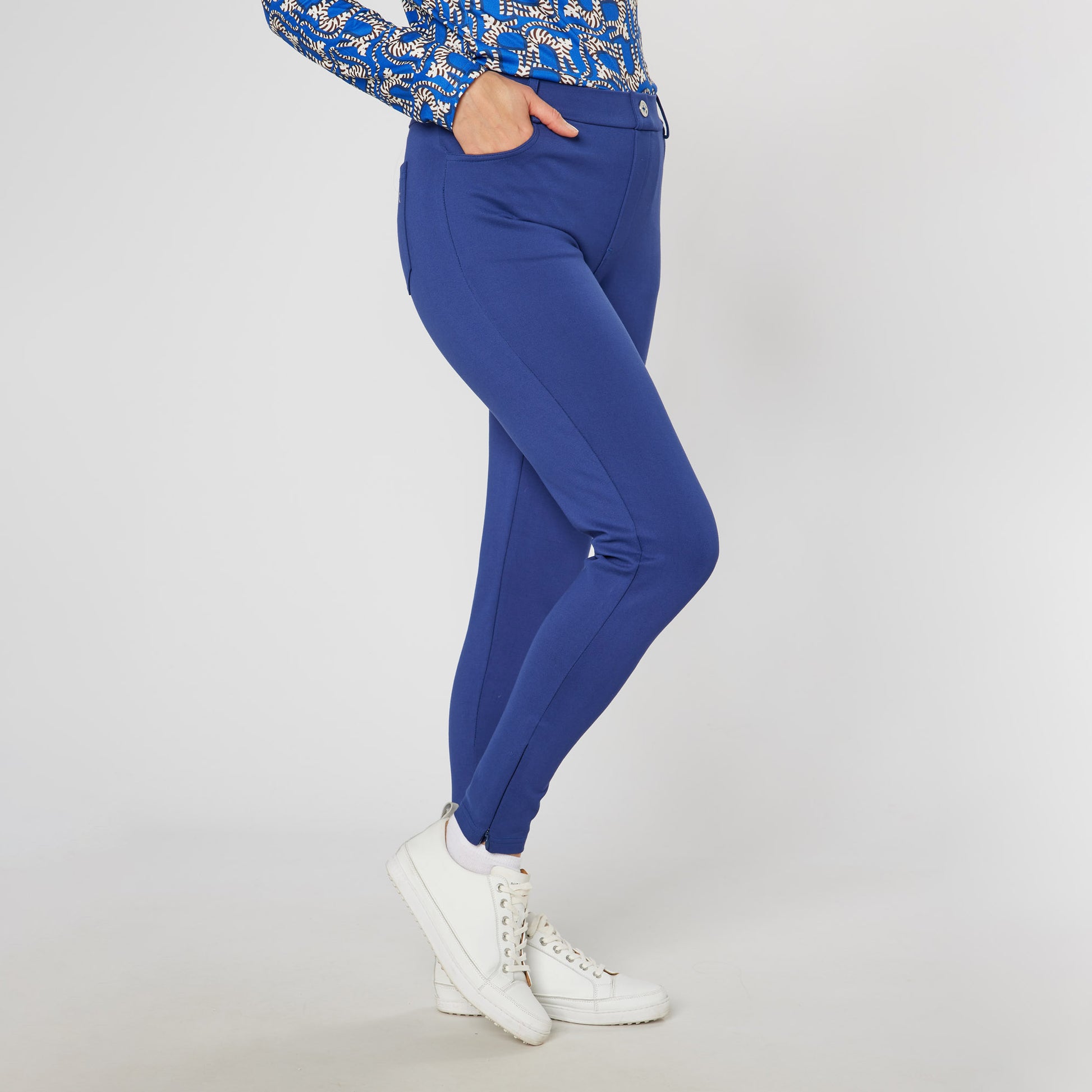 Swing Out Sister Ladies Pull-On Trousers with Ankle Zip