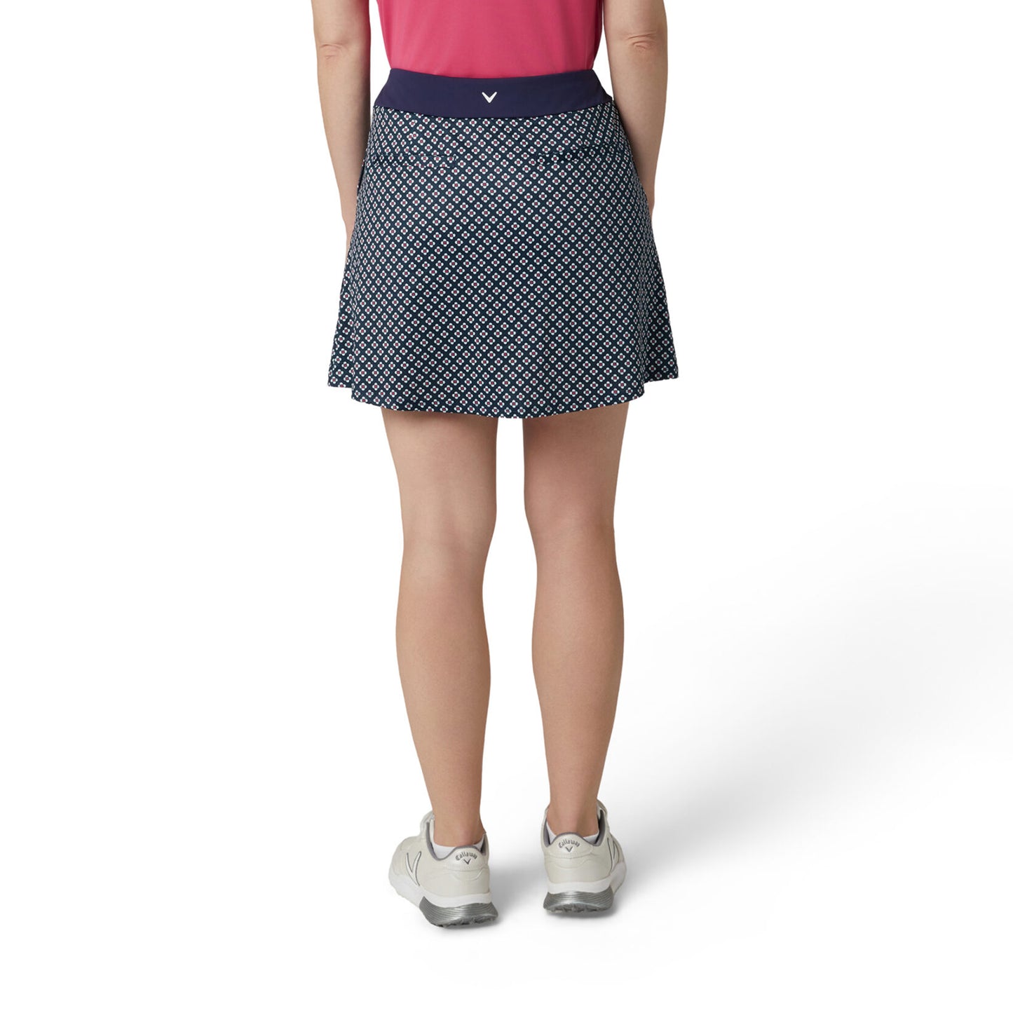 Callaway Ladies Golf Mini Floral Print Pull-On Skort in Navy