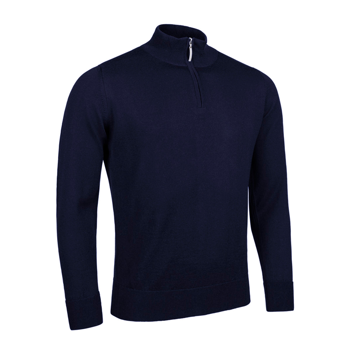 Glenmuir Mens Navy Lined Merino Blend Sweater with Water Repellent Finish