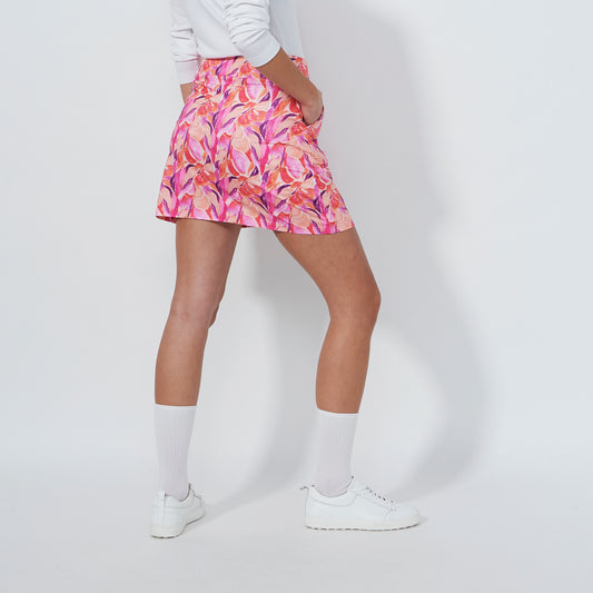 Daily Sports Ladies Quick Dry Pull-On Skort in Abstract Leaf Print