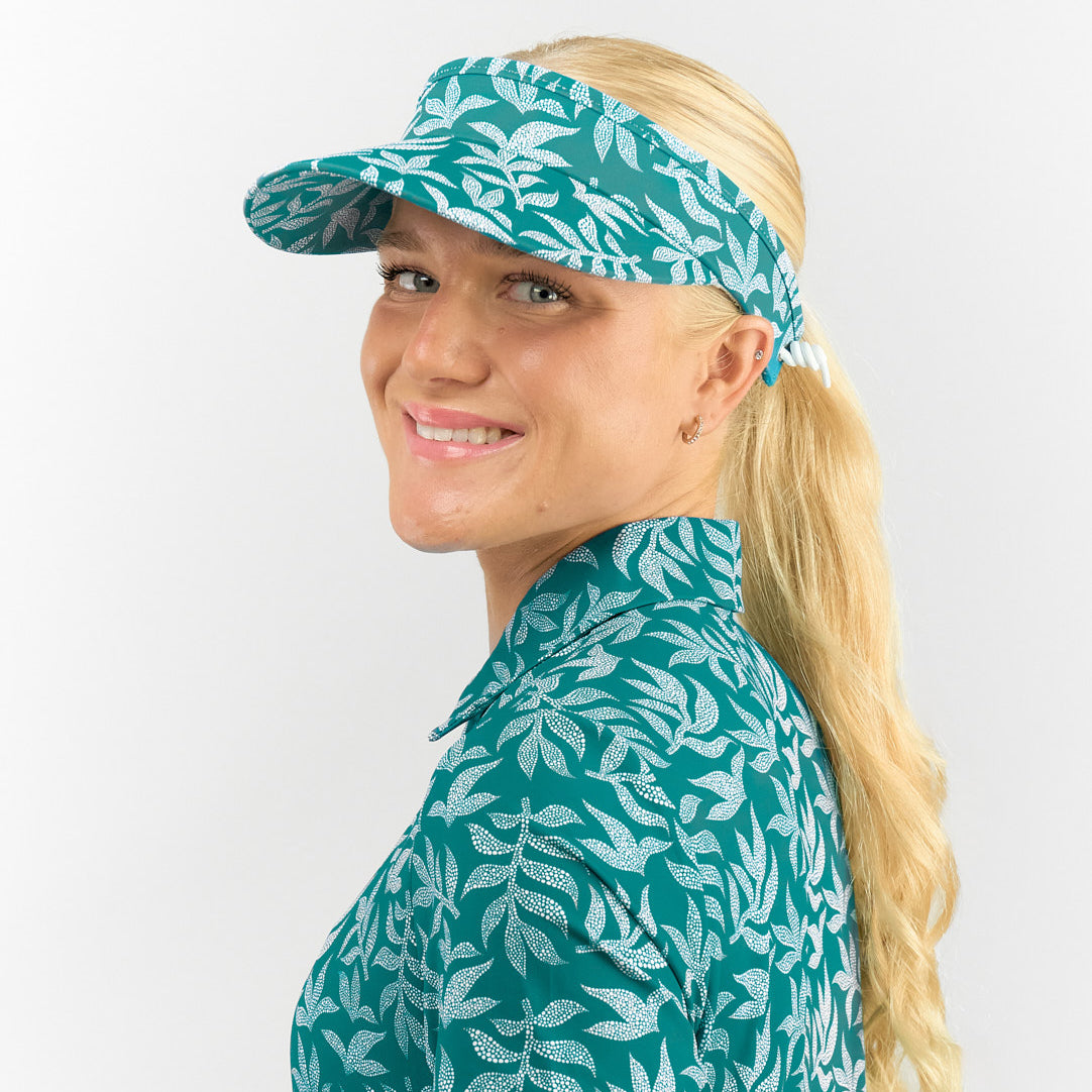 Pure Cable Adjusted Golf Visor in Botanical Print