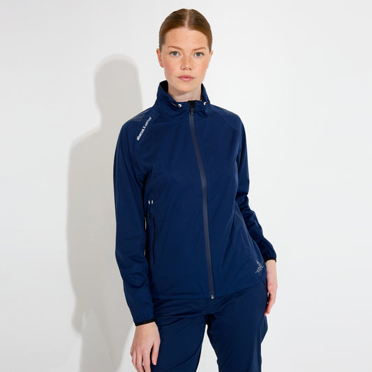 Abacus Ladies Pitch 37.5 Technology Rain Jacket in Midnight Navy