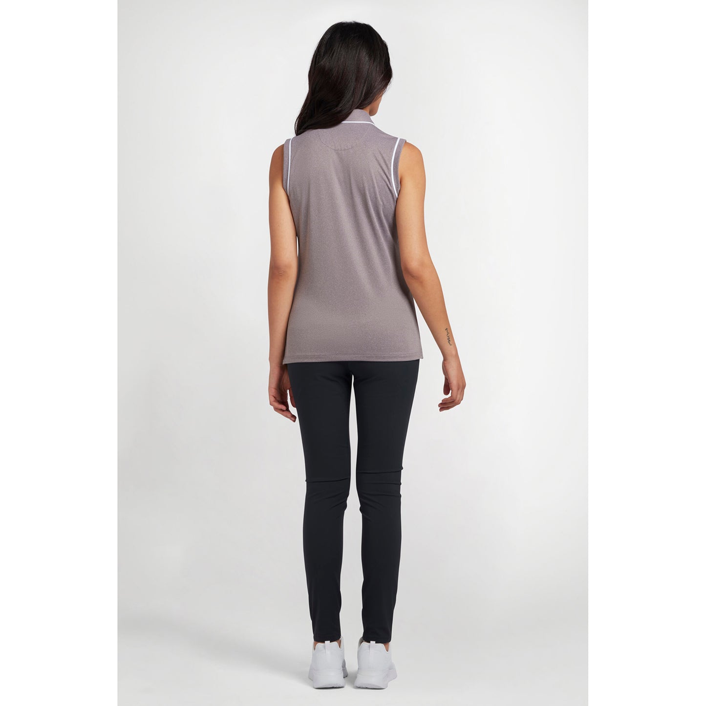 Original Penguin Ladies Sleeveless Polo in Ristretto