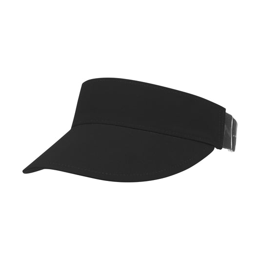 Rohnisch Ladies Black Visor with Adjustable Fit for Sport-Luxe Style with Feminine Flair