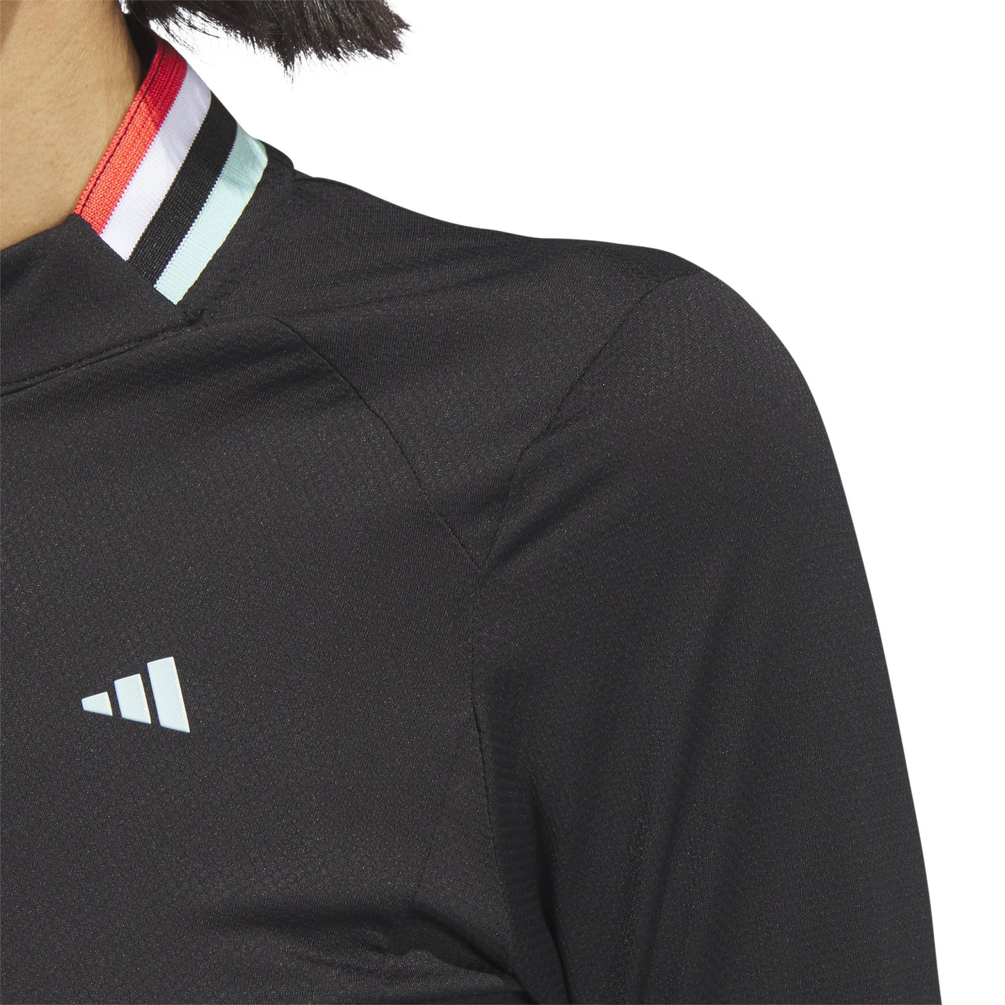 Adidas Women's Long Sleeve Mock Neck Golf Polo in Black