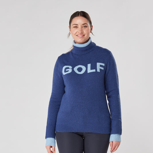 Swing Out Sister Womens 'Golf' Roll Neck with Double Layered Cuffs