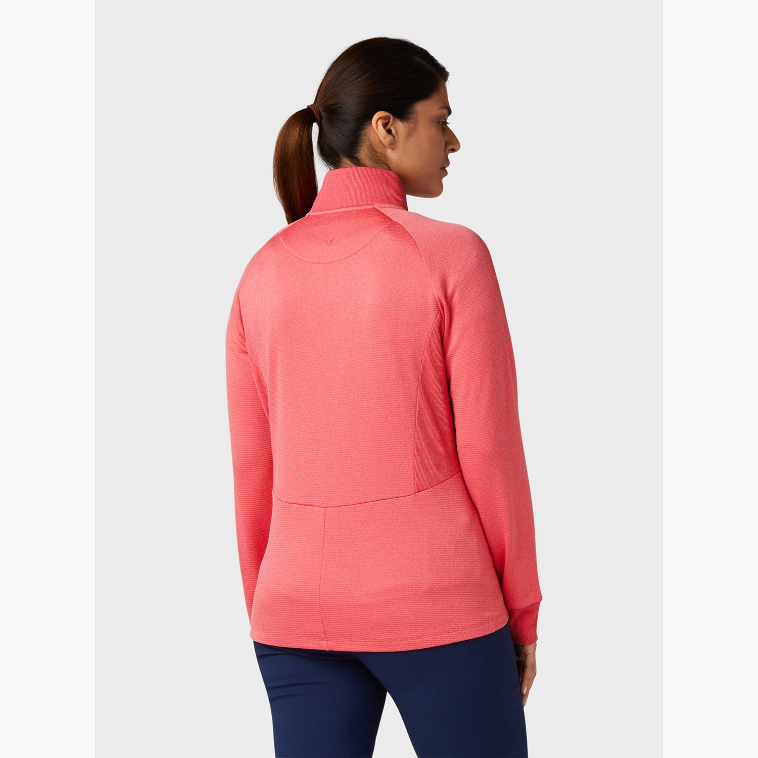 Callaway Ladies Thermal Jersey Knit Jacket in Paradise Pink Heather