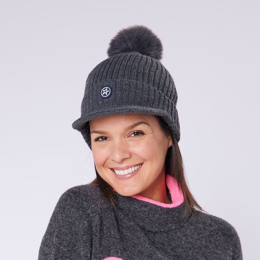 Swing Out Sister Womens Fleece Lined Peak Bobble Hat