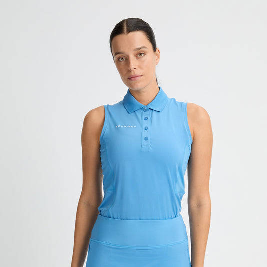 Rohnisch Ladies Sleeveless Polo with Textured Panels