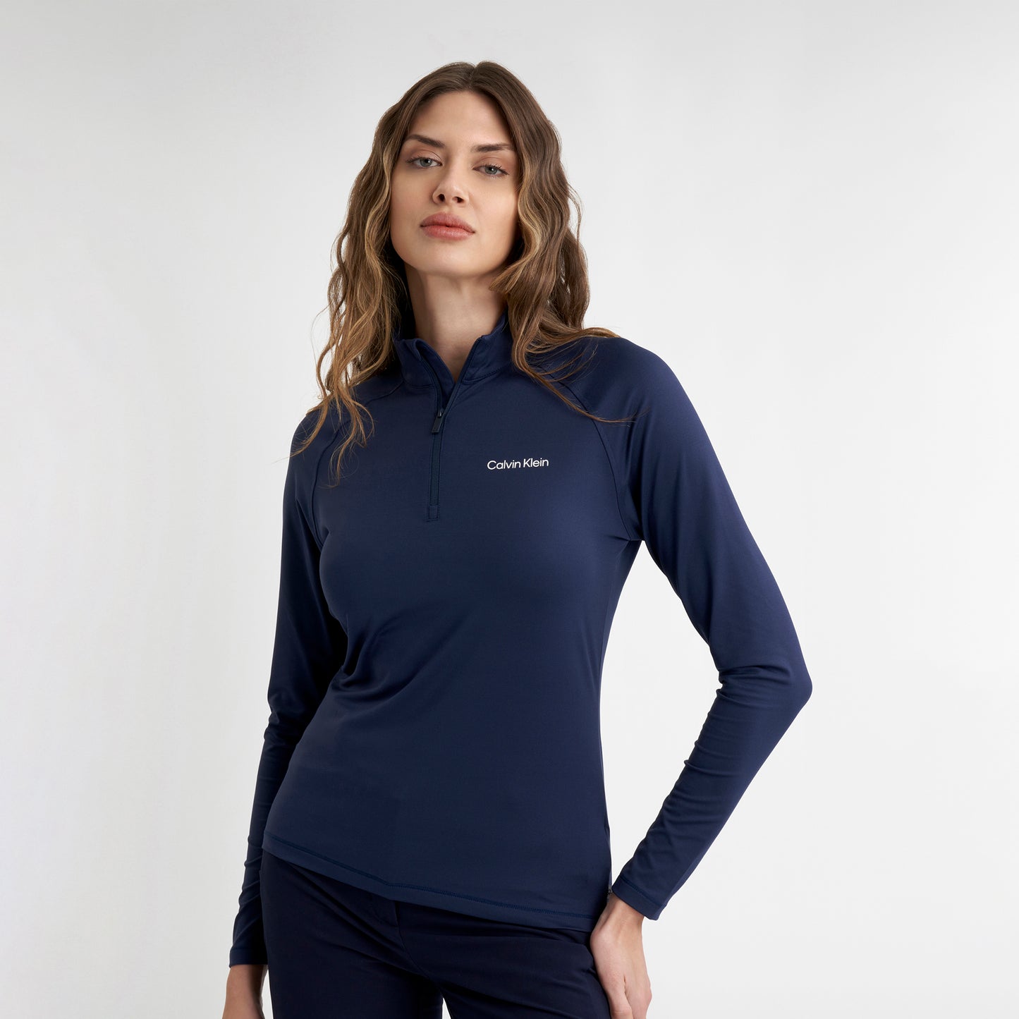 Calvin Klein Ladies Zip-Neck Top