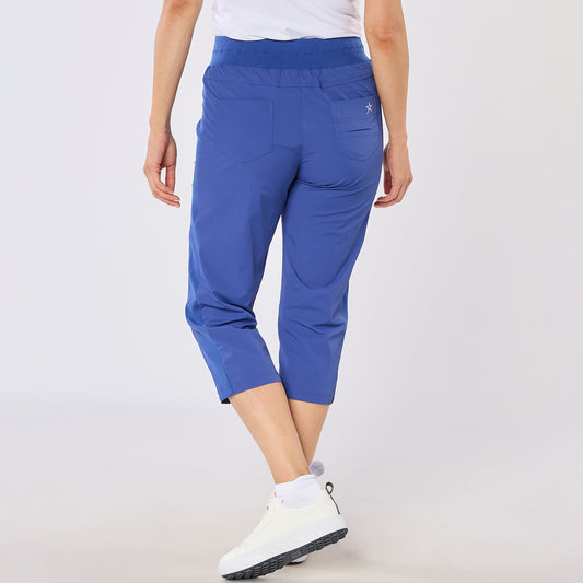 Swing Out Sister Ladies Pull-On Capris - Stretch Woven Comfort for Effortless Movement
