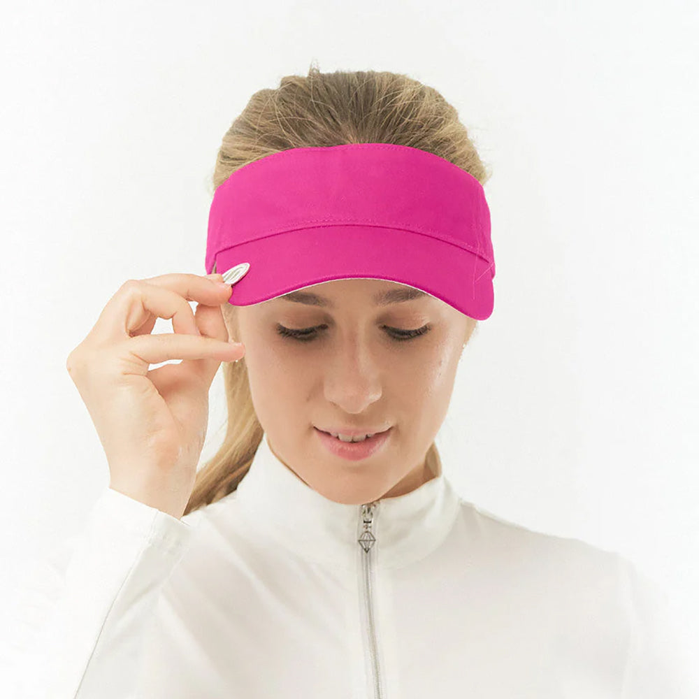 Surprizeshop Ladies Golf Visor with Magnetic Ball Marker & Adjustable Fit