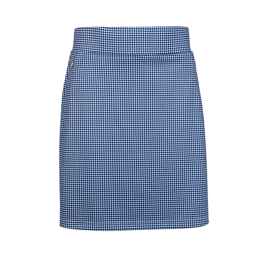 Glenmuir Ladies Pull-On Stretch Skort with Gingham Print