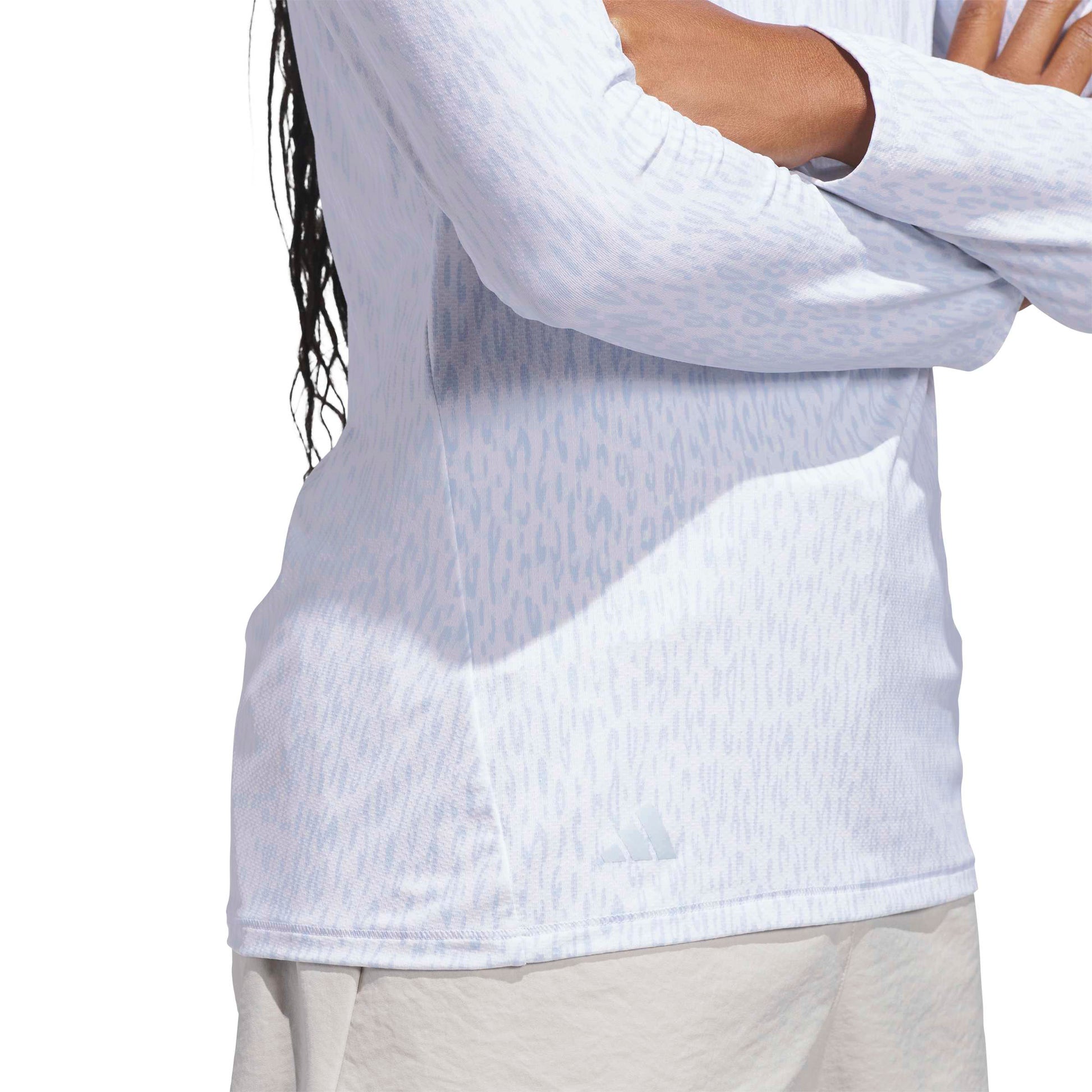 adidas Golf Ladies Lightweight Leopard Golf Hoodie For Range to Clubhouse Style