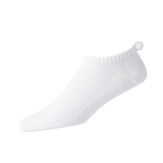 FootJoy Ladies White ProDry Pom-Pom Socks