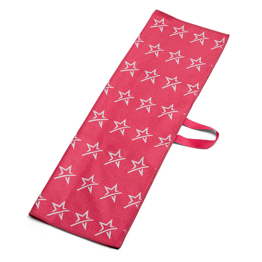 Swing Out Sister Waffle Microfibre Towel in Pink Star