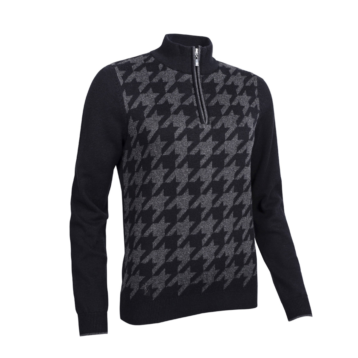 Glenmuir Ladies Black Cashmere Blend Sweater with Lurex Thread and Water Repellent Finish