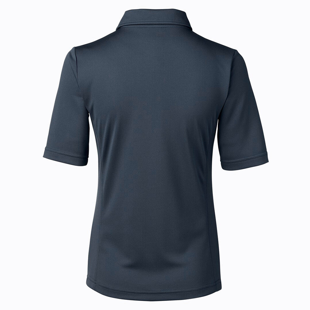 Daily Sports Ladies Half Sleeve Polo with Zip-Neck in Navy