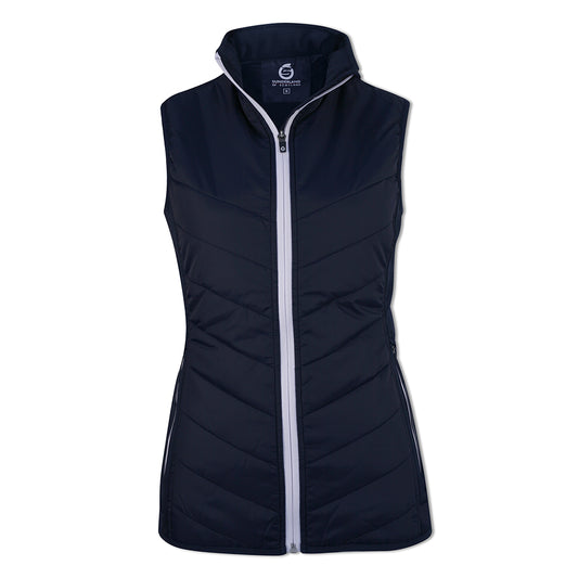 Sunderland Ladies Quilted Gilet in Navy & White