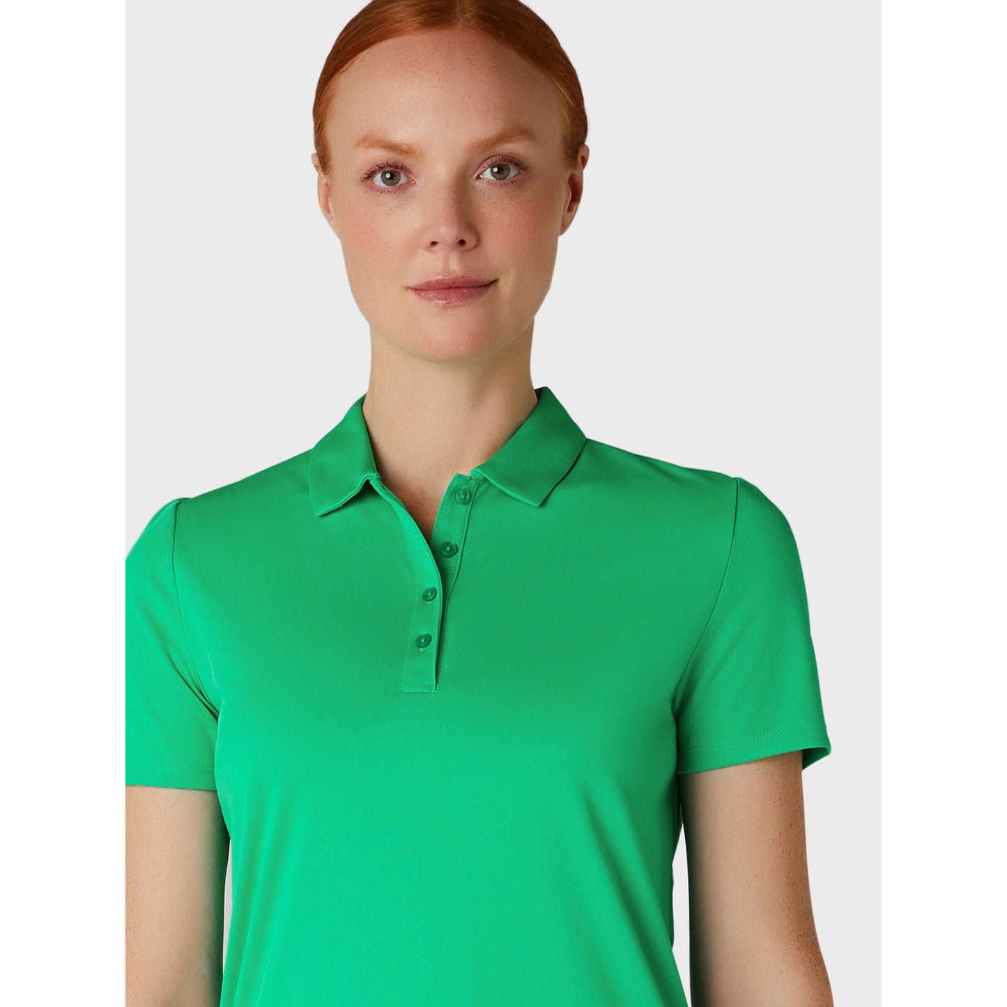 Callaway Ladies Holly Green Short Sleeve Polo with UV Block Protection