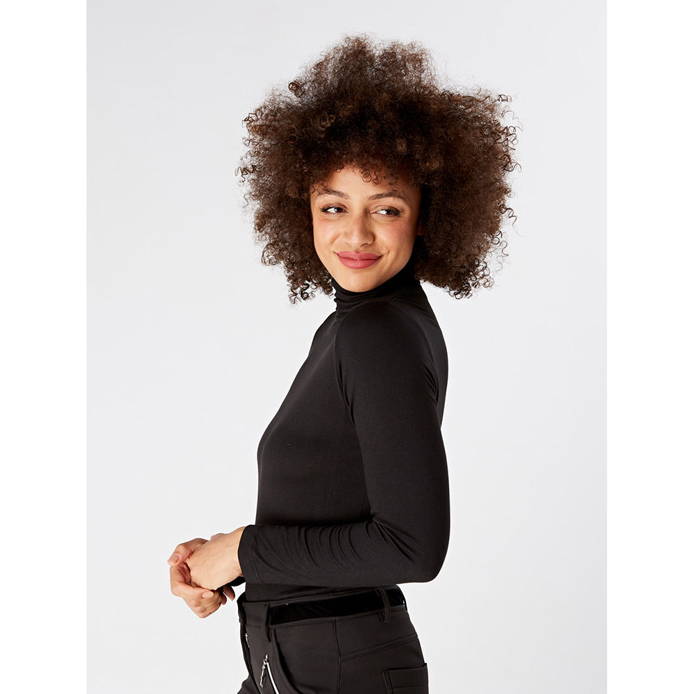 Swing Out Sister Ladies Long Sleeve Roll Neck in Black Magic