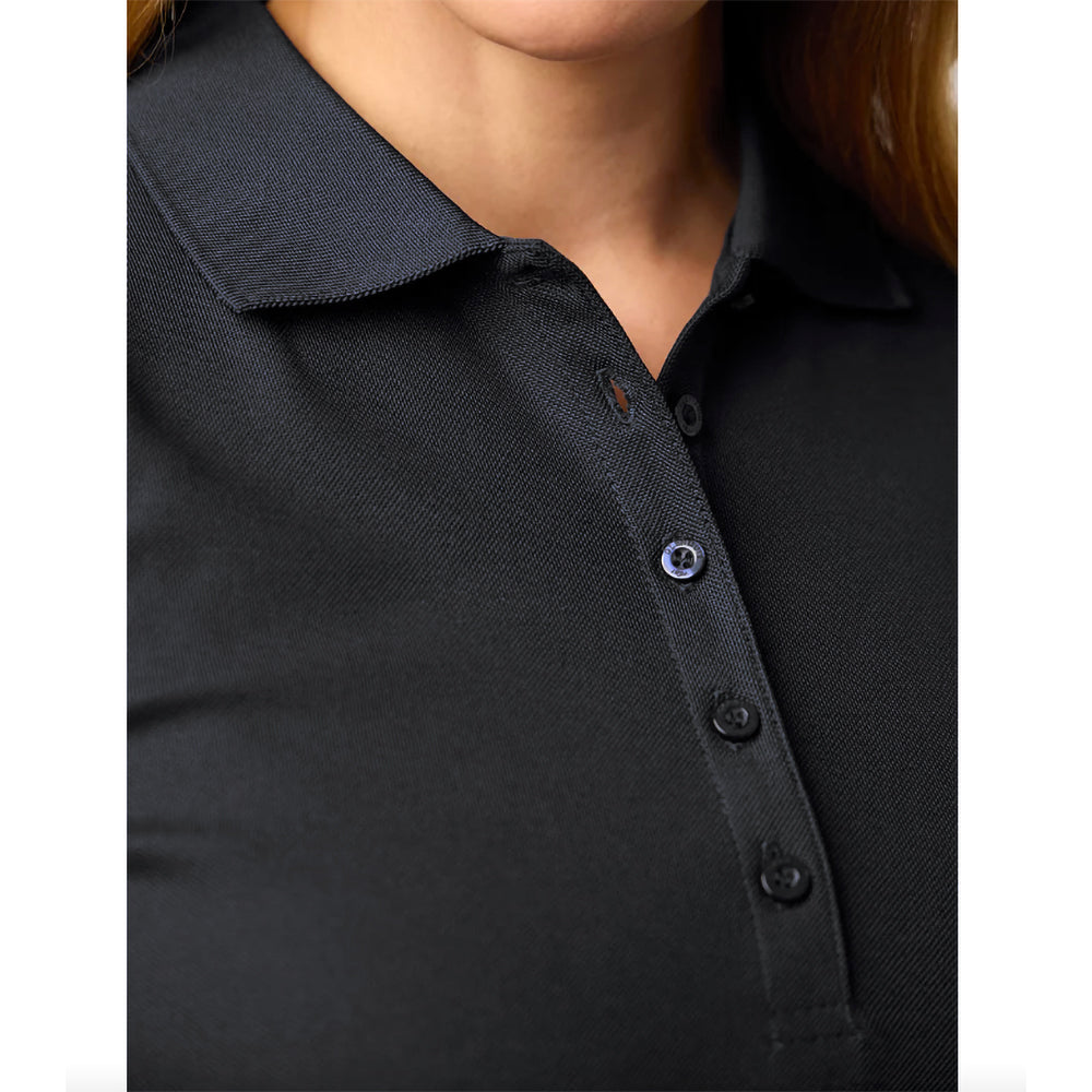 Glenmuir Ladies Short Sleeve Pique Polo with Stretch & UPF50+ in Black